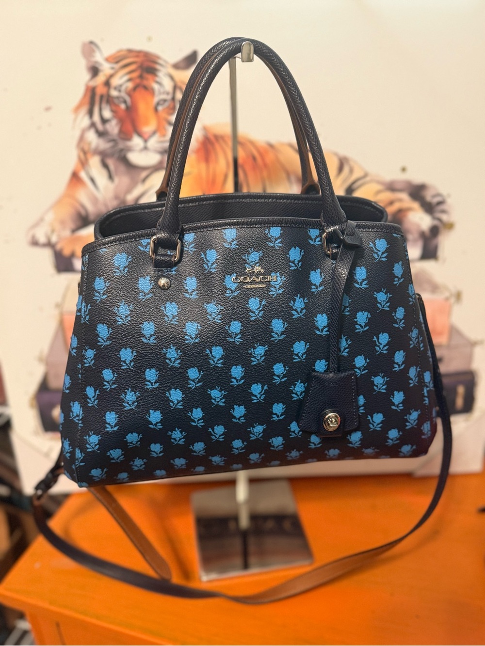 Coach Margot Carryall Satchel Badlands Floral Print EUC